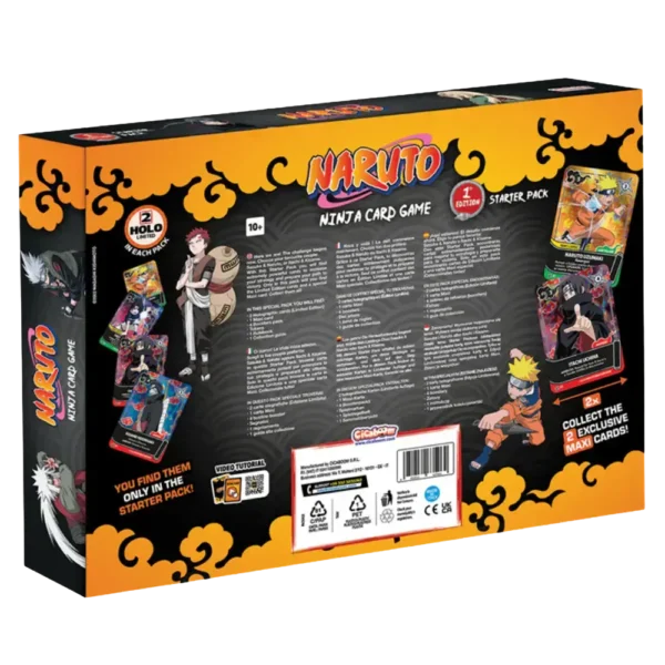 Coffret-ARRIERE-Naruto.webp Coffret Starter Pack – Konoha Shidō – Sasuke & Naruto (1er Édition)