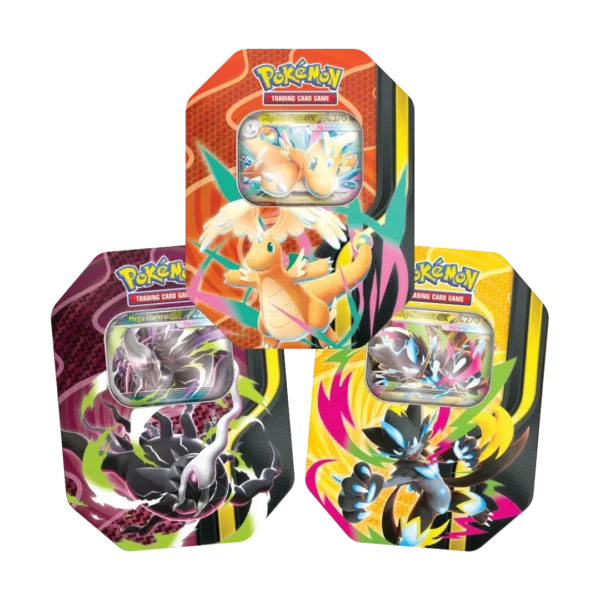 Mega-Force.webp Arset Pokébox Méga Forces (Méga-Darkrai ex, Méga-Dracolosse ex & Méga-Zeraora ex)
