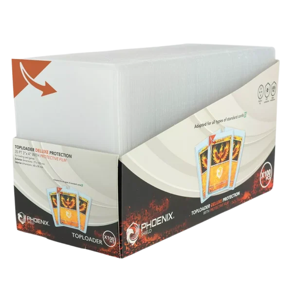 TopLoader-PHOE.webp Toploader Deluxe Phoenix Shield – Lot de 100
