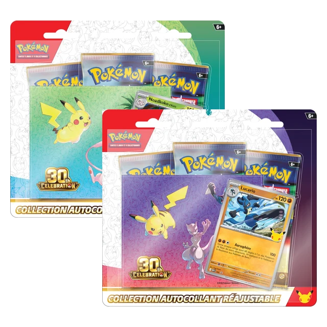 Collections autocollant réajustable Lucario et Noadkoko d'Alola