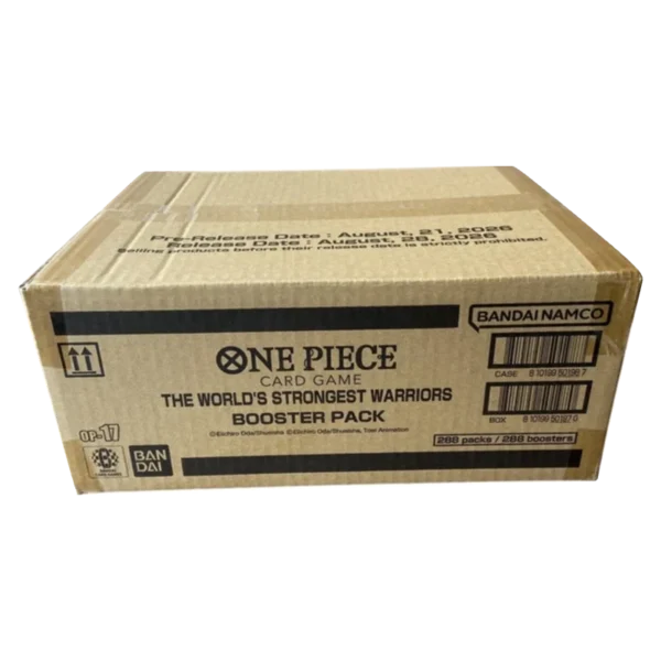 Case de 12 displays One Piece Card Game OP-17 The World’s Strongest Warriors en anglais